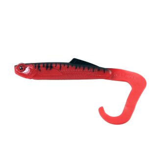 K.P Baits Hybrid Worm Hecht XXL Twister Swimbait 9" 22,5 cm 096 Red Perch