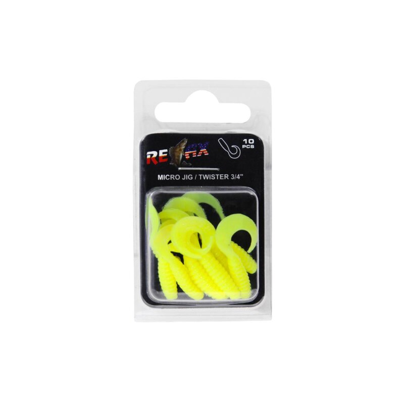 Relax Twister 3/4" 2 cm Barsch Forelle 10 Stück 011 fluogelb