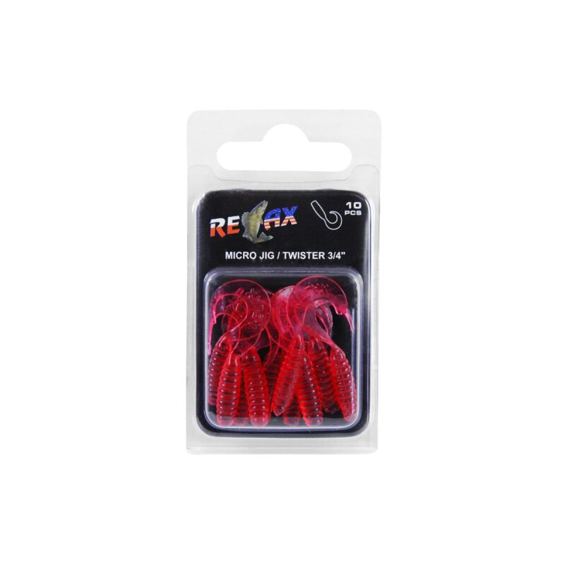 Relax Twister 3/4" 2 cm Barsch Forelle 10 Stück 042 hot pink glitter