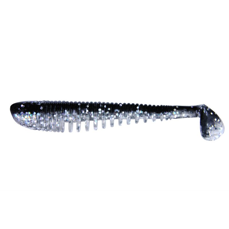 K.P Baits Skeleton Shad Gummifisch 3" 7,5cm 128 Black n White