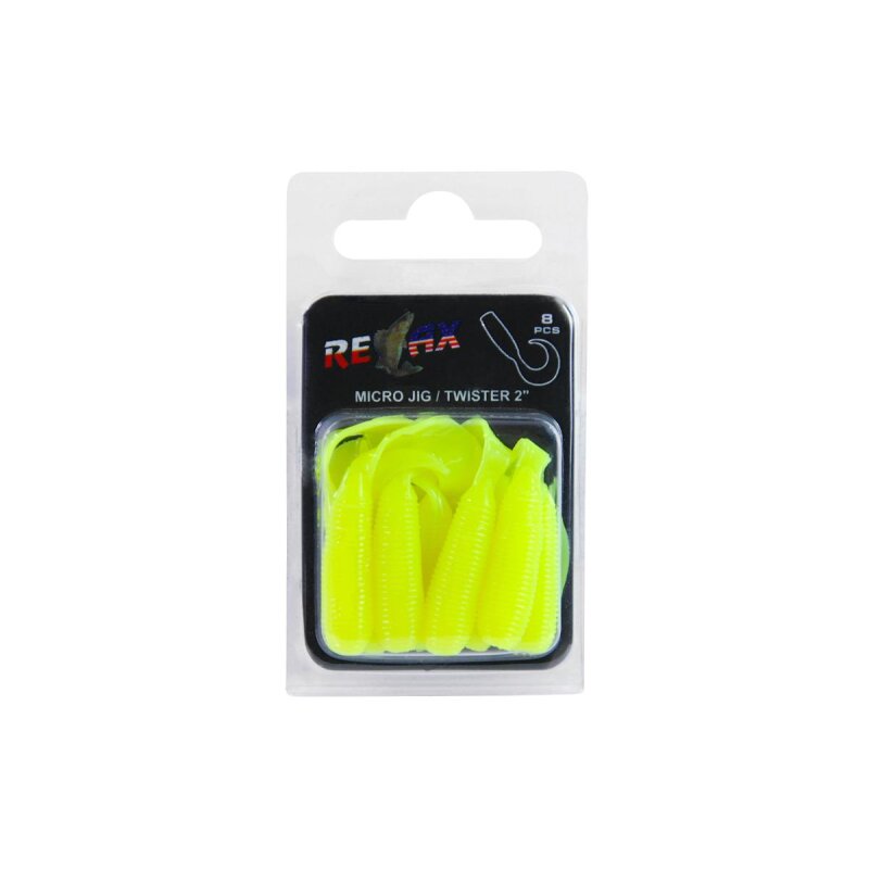 Relax Twister 2" 5 cm Barsch Forelle Döbel 8 Stück 011 Chartreuse