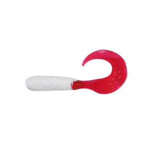 Relax Twister 2" 5 cm Barsch Forelle Döbel 8 Stück 048 Weiss Rot