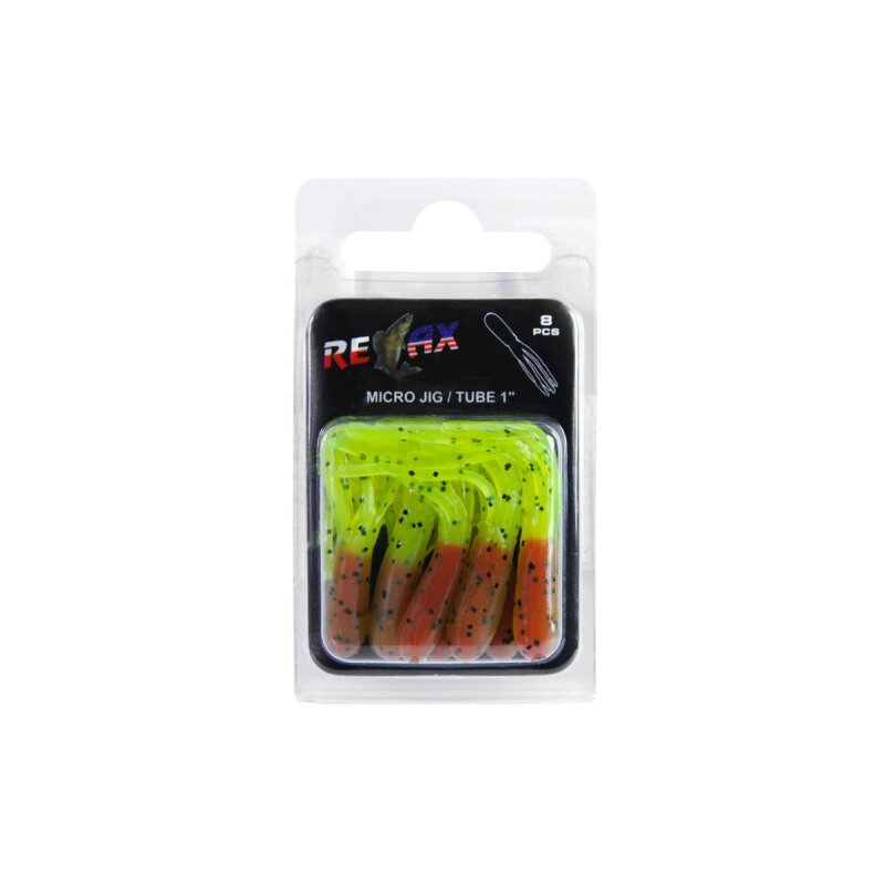 Relax Tube 1" 3,5 cm Barsch Forelle Döbel 8 Stück CHL02 Motoroil