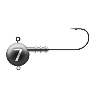 K.P Mustad Round Magnum Rund Jigkopf Jig Haken Gummifische 7/0 7 Gramm 3 Stück