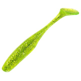 K.P Baits Lazy Shad Gummifisch 3" 7,5 cm 5 Stück 002 Chartreuse Glitter