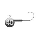 K.P Mustad Round Rund Jigkopf Jig 40 Gramm -...