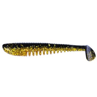 K.P Baits Skeleton Shad Gummifisch 5" 12,5cm  028 Black n Gold