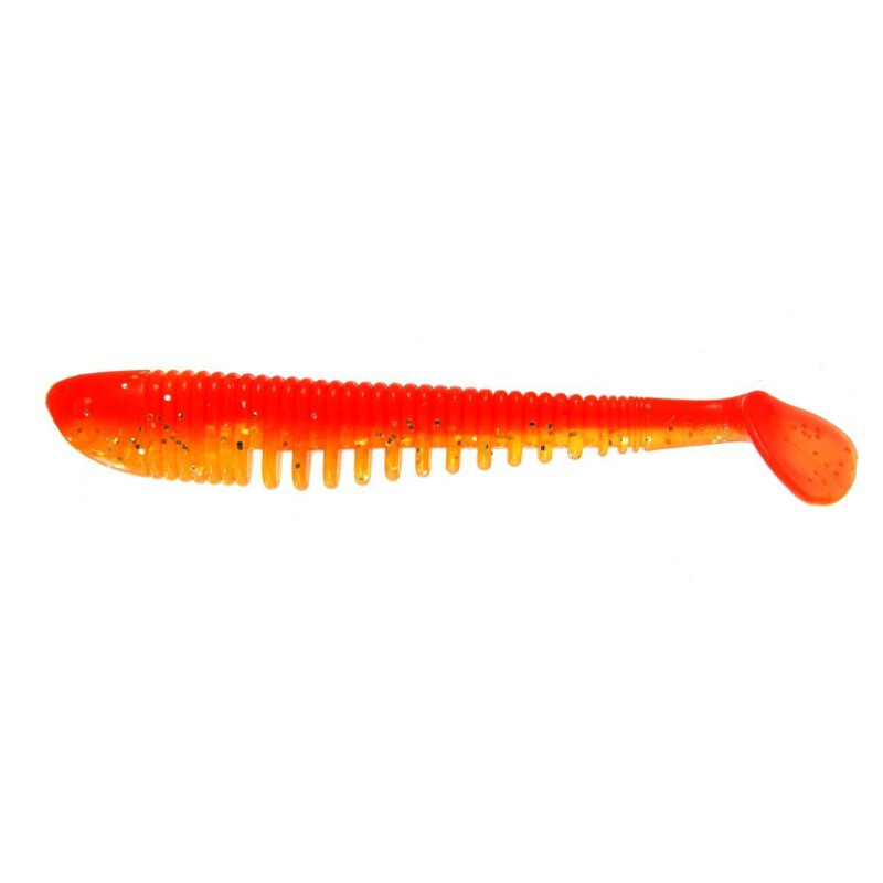 K.P Baits Skeleton Shad Gummifisch 4" 10 cm 5 Stück 007 Orange Sol