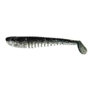 K.P Baits Skeleton Shad Gummifisch 4" 10 cm 5 Stück 030 Black n White