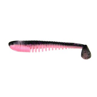 K.P Baits Skeleton Shad Gummifisch 4" 10 cm 5 Stück 044 Pink Black