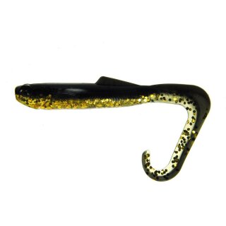 K.P Baits Hybrid Worm Twister 3" 7,5 cm 5 Stück 028 Black n Gold