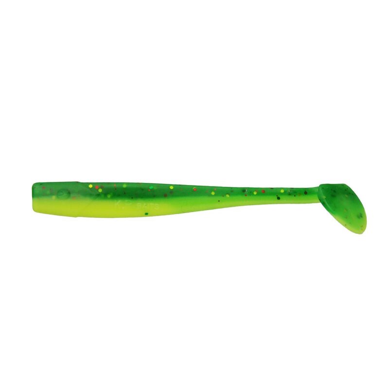 K.P Baits Slim Shad Gummifisch 4" 10 cm 5 Stück 051 Green Shocker