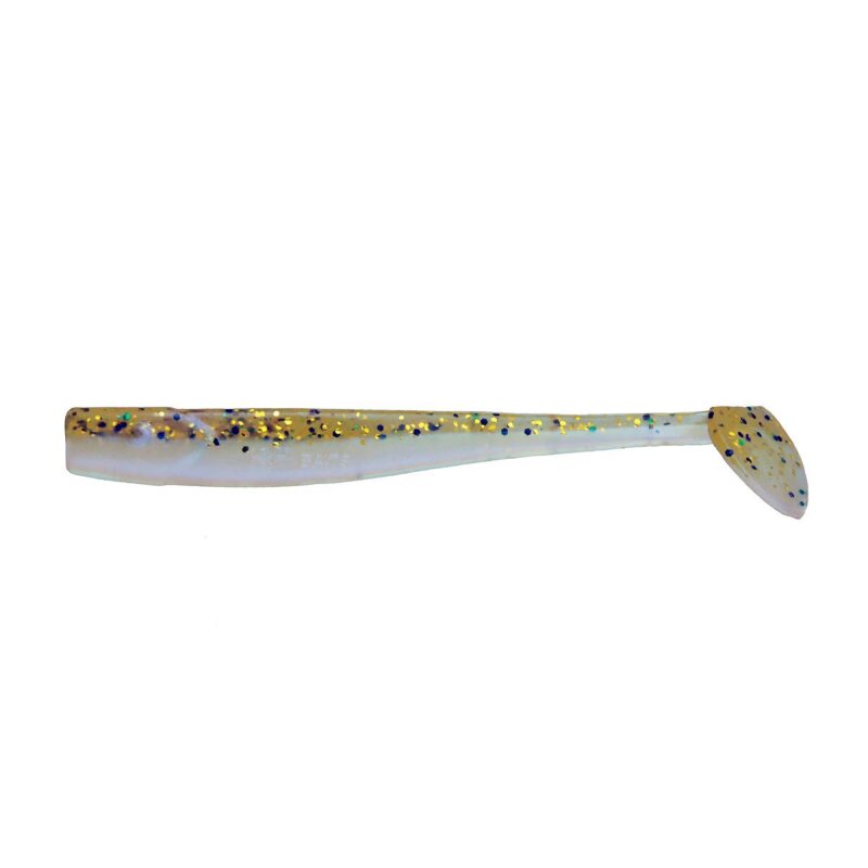 K.P Baits Slim Shad Gummifisch 4" 10 cm 5 Stück 071 Pearl Gold