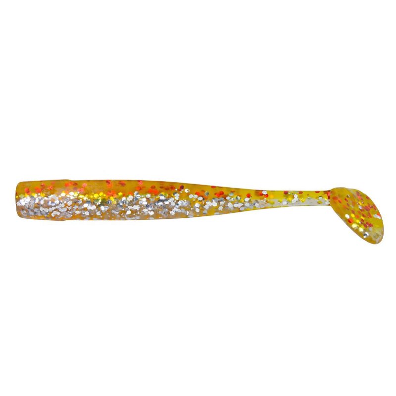 K.P Baits Slim Shad Gummifisch 4" 10 cm 5 Stück 124 Orange Sol