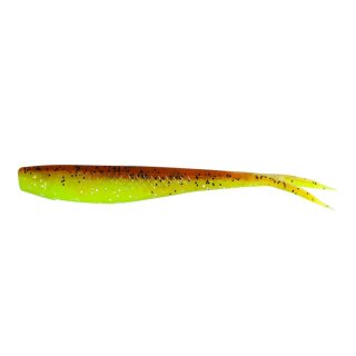 K.P Baits XO Minnow 5,5" V Tail No Action 5 Stück 153 Chartreuse Brown