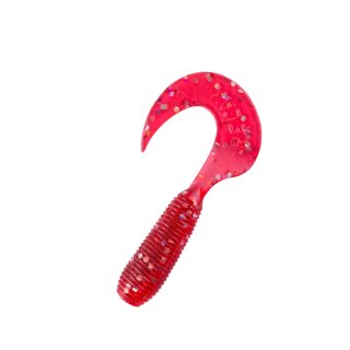 Relax Twister 3/4" 2 cm Barsch Forelle 10 Stück 076 rot transparent glitter