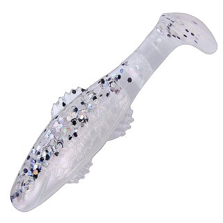 Relax Clonay 2" 4 Stück Gummifisch L039 Silber Weiss
