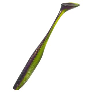 K.P Baits Lazy Shad Gummifisch 4" 10 cm 5 Stück 010 Violett Grün