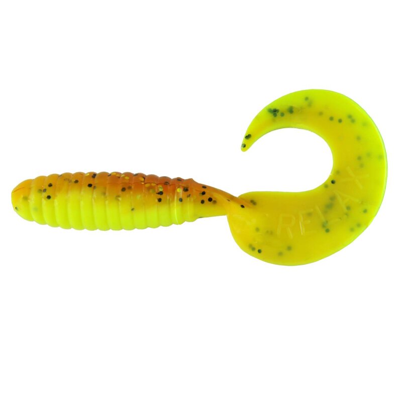 Relax Twister Gummiköder 12,5 cm 5 Stück L-057 Orange Chartreuse