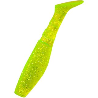 K.P Original Shad Gummifische 6,25 cm 5 Stück Barsch Zander 002 Chartreuse Glitter