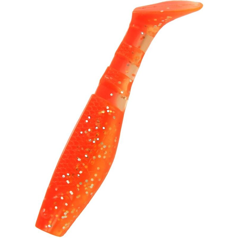 K.P Original Shad Gummifische 6,25 cm 5 Stück Barsch Zander 007 Rot Orange