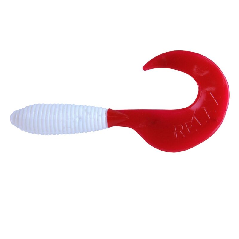 Relax Twister Barsch Zander 10 cm 10 Stück 048 Red Head Rot Weiss
