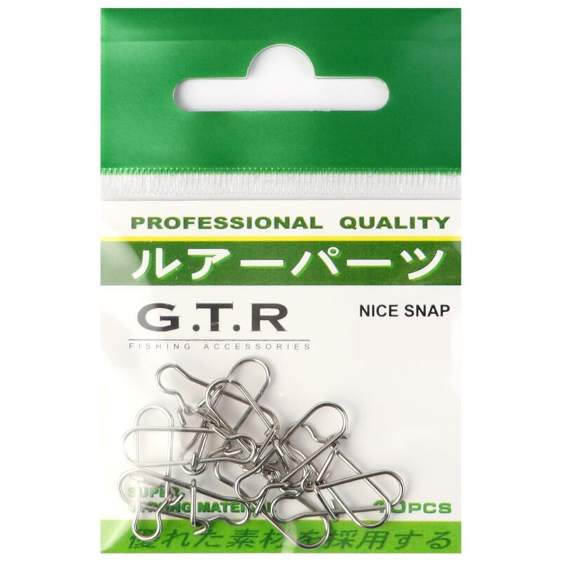 G.T.R Duo Lock Snap Edelstahl Größe 2 - 1,8 cm - 10 Stück