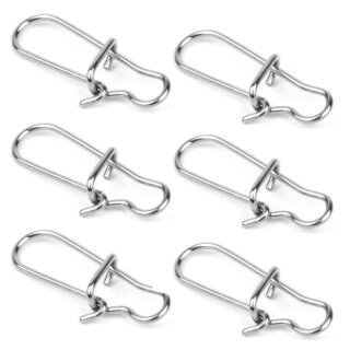 G.T.R Duo Lock Snap Edelstahl Größe 6 - 3,5 cm - 6 Stück