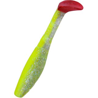 Relax Kopyto 4L 10 cm Gummifische 10 Stück TC-481 Chartreuse Glitzer