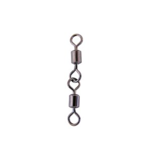 G.T.R Zweifachwirbel Doppelwirbel High Speed Rolling Wirbel schwarz Größe 8 - 20 kg - 1,9 cm - 9 Stück