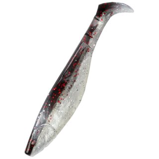 Relax Kopyto Shad Gummifisch 5" 12,5 cm 5 Stück B016 reinweiss / schwarz