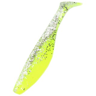 Relax Kopyto Shad Gummifisch 5" 12,5 cm 5 Stück B319 fluogelb / klar silber glitter