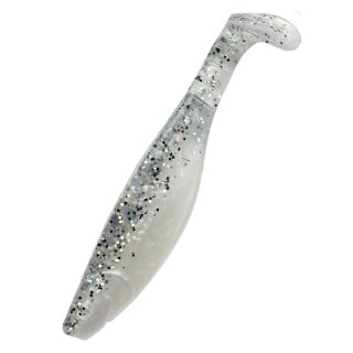 Relax Kopyto Shad Gummifisch 5" 12,5 cm 5 Stück B004 perlweiss / klar salt´n pepper Glitter