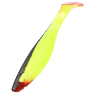 Relax Kopyto Shad Gummifisch 5" 12,5 cm 5 Stück 082R perlgrün / schwarz / red tail