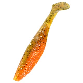 Relax Kopyto Shad Gummifisch 5" 12,5 cm 5 Stück B068 orange-Glitter / olivebraun-Glitter