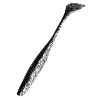 K.P Baits Lazy Shad Gummifisch 4" 10 cm 5 Stück 030 Schwarz Silber