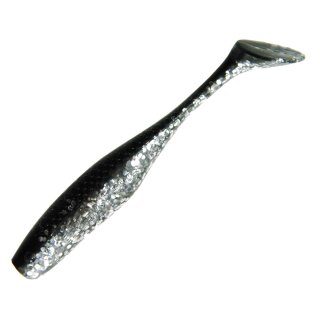 K.P Baits Lazy Shad Gummifisch 3" 7,5 cm 5 Stück 030 Schwarz Silber