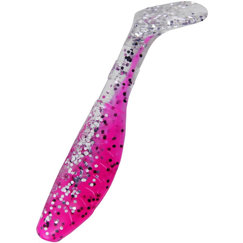 B315 klar silber Glitter / hot pink Glitter
