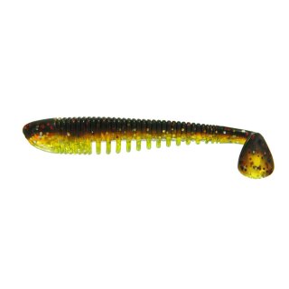 K.P Baits Skeleton Shad Gummifisch 4" 10 cm 5 Stück 054 Motoroil Green