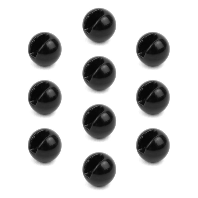 Slotted Tungsten Beads Perlen Geschlitzt 10 Stück Schwarz 3mm - 0,2 Gramm