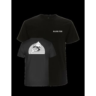 Major Fish T-Shirt Herren Shirt Schwarz XXL
