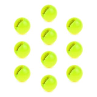 Slotted Tungsten Beads Perlen Geschlitzt 10 Stück Fluo Chartreuse 4 mm - 0,5 Gramm