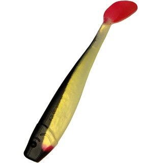 Relax King Shad 4" 10 cm Gummifisch 10 Stück 026R goldperl / schwarz