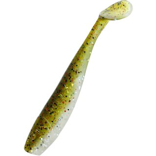 Relax King Shad 4" 10 cm Gummifisch 10 Stück B310 selbstleuchtend glitter / Kaulbarsch
