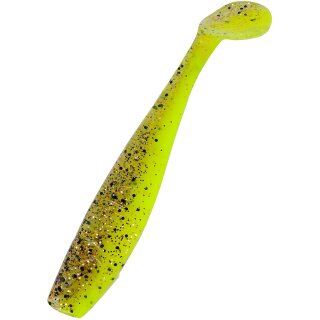 Relax King Shad 4" 10 cm Gummifisch 10 Stück B150 fluogelb / klar kupfer, schwarz Gl