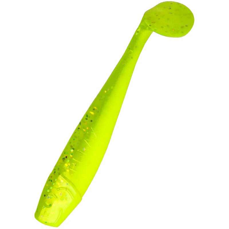 Relax King Shad 4" 10 cm Gummifisch 10 Stück B034 perlgrün  / fluogrün-Glitter