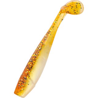 Relax King Shad 4" 10 cm Gummifisch 10 Stück B023 goldperl / motoroil Glitter