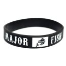 Major Fish Silikon Armband Schwarz