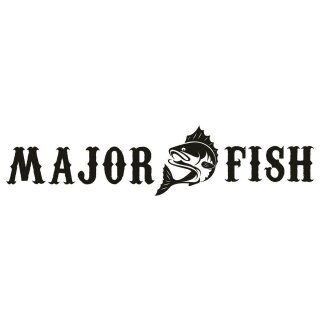 Major Fish Bootsaufkleber Angeln Schwarz Transparent S 38 cm x 10 cm