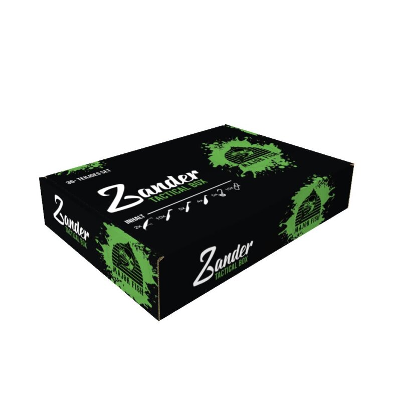 Major Fish Zander Tactical Box 36- teilig Gummifische Wobbler + Zubehör